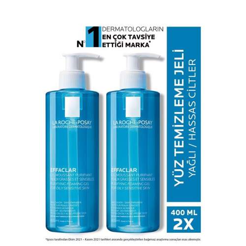 La Roche Posay Effaclar Yağlı Ciltler için Temizleme Jeli 400 ml 2'li Paket La Roche Posay Effaclar Yağlı Ciltler için Temizleme Jeli 400 ml 2'li Paket