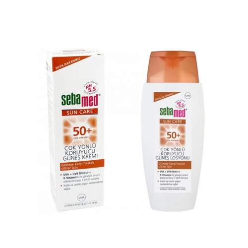 Sebamed Sun Spf 50+ 75 ml Krem + 150 ml Losyon Sebamed Sun Spf 50+ 75 ml Krem + 150 ml Losyon