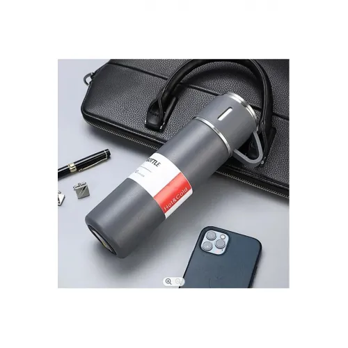 Stainless Steel Vacuum Flask Paslanmaz Çelik Termos Gri 500 Ml Stainless Steel Vacuum Flask Paslanmaz Çelik Termos Gri 500 Ml
