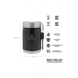 Stanley Klasik 0.40 lt Siyah Çelik Yemek Termosu