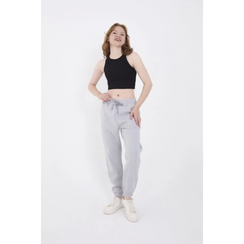 Üç İplik Basic Lastikli Eşofman Pantolon - Gri Üç İplik Basic Lastikli Eşofman Pantolon - Gri
