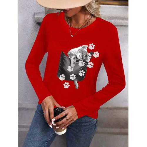 Kadın Uzun Kollu Bisiklet Yaka Desenli Viskon Bluz Kadın Uzun Kollu Bisiklet Yaka Desenli Viskon Bluz