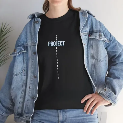 Unisex Bisiklet Yaka Baskılı T-Shirt - Siyah Unisex Bisiklet Yaka Baskılı T-Shirt - Siyah