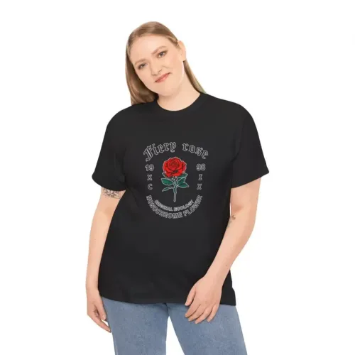 Unisex Bisiklet Yaka Baskılı T-Shirt - Siyah Unisex Bisiklet Yaka Baskılı T-Shirt - Siyah