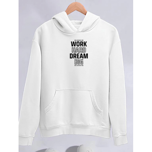 Kışlık Üç İplik Kapşonlu SweatShirt - Beyaz Kışlık Üç İplik Kapşonlu SweatShirt - Beyaz