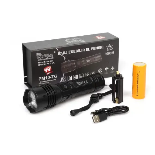 3000 Lümen  Güçlü El Feneri  Wt-600 3000 Lümen  Güçlü El Feneri  Wt-600