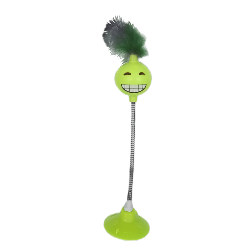 Yaylı Vantuzlu Hacıyatmaz Kedi Oyuncağı 30 cm Sarı Yaylı Vantuzlu Hacıyatmaz Kedi Oyuncağı 30 cm Sarı