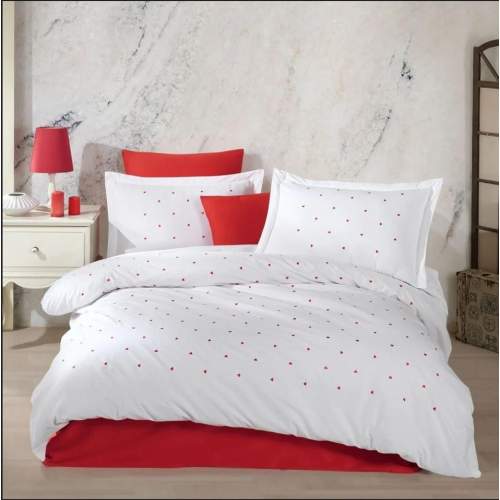 Çift Kişilik Poplin Premium Nakışlı Nevresim Lubow Beyaz Çift Kişilik Poplin Premium Nakışlı Nevresim Lubow Beyaz