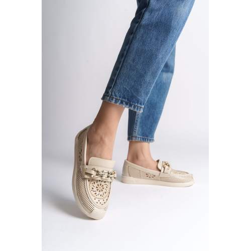 Lisinya948  Bağcıksız Ortopedik Rahat Taban Çiçek Desenli Babet Ayakkabı KT Krem Lisinya948  Bağcıksız Ortopedik Rahat Taban Çiçek Desenli Babet Ayakkabı KT Krem