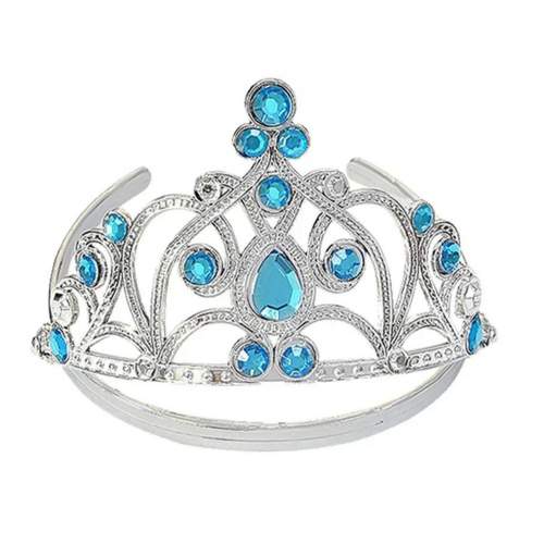 Mavi Taşlı Elsa Çocuk Tacı Prenses Tacı Kraliçe Tacı 16x14 cm Mavi Taşlı Elsa Çocuk Tacı Prenses Tacı Kraliçe Tacı 16x14 cm