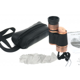 6x24  Baıgısh, Askeri Tarzi Pirinç Ve Deri Kaplamalı, Deri Çantalı Monocular Dürbün Princ 6x24  Baıgısh, Askeri Tarzi Pirinç Ve Deri Kaplamalı, Deri Çantalı Monocular Dürbün Princ