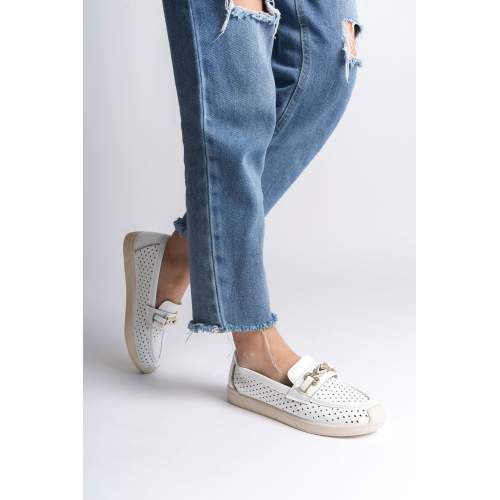 Lisinya948  Bağcıksız Ortopedik Rahat Taban Kalp Desenli Babet Ayakkabı KT Beyaz Lisinya948  Bağcıksız Ortopedik Rahat Taban Kalp Desenli Babet Ayakkabı KT Beyaz