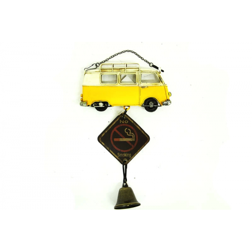 Vintage Tasarım Dekoratif Metal Minibüs Lütfen Sessiz Olunuz Vintage Tasarım Dekoratif Metal Minibüs Lütfen Sessiz Olunuz