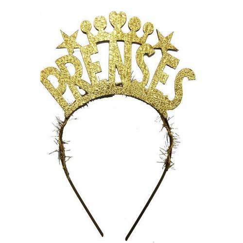 Prenses Yazılı Yıldız Kalp Şekilli Altın Renk Parti Tacı Prenses Yazılı Yıldız Kalp Şekilli Altın Renk Parti Tacı
