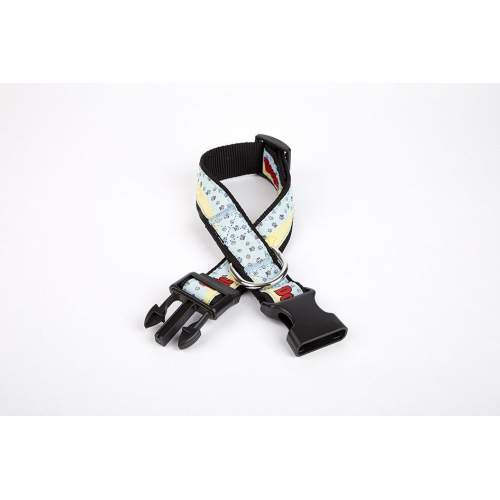 Pati Desenli Dokuma Köpek Boyun Tasması 3 cm x 36-60 cm Siyah Pati Desenli Dokuma Köpek Boyun Tasması 3 cm x 36-60 cm Siyah