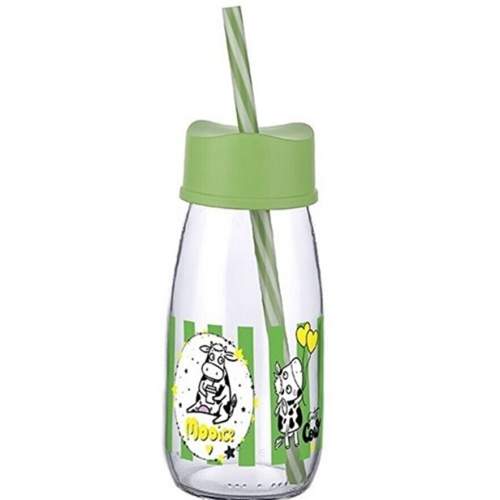 Pipetli Su Ve Süt Şişesi Cam 250 ML - Yeşil Pipetli Su Ve Süt Şişesi Cam 250 ML - Yeşil