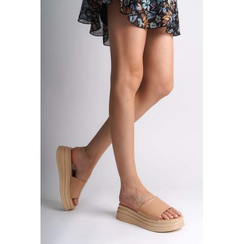 Lisinya948 Düz Topuklu Kalın ve Ortopedik Taban Kadın Terlik TT Ten Lisinya948 Düz Topuklu Kalın ve Ortopedik Taban Kadın Terlik TT Ten