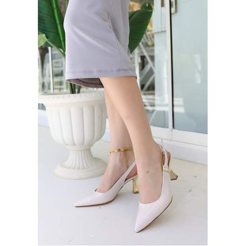 Bej Rugan Topuklu Ayakkabı Bej Rugan Topuklu Ayakkabı