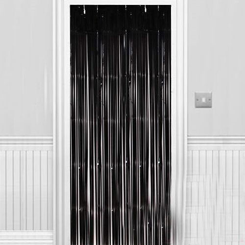 Siyah Renk Işıltılı Duvar ve Kapı Perdesi 100x220 cm Siyah Renk Işıltılı Duvar ve Kapı Perdesi 100x220 cm