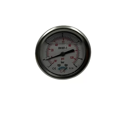 Ø 63 -1 + 9 BAR 1/4 GLİSERİNLİ ARKA ÇIKIŞLI MANOMETRE (Lisinya) Ø 63 -1 + 9 BAR 1/4 GLİSERİNLİ ARKA ÇIKIŞLI MANOMETRE (Lisinya)