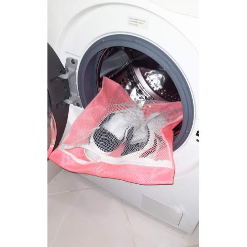 Pembe Fermuarlı - Hassas Çamaşır Terlik  Ayakkabı Yıkama Filesi Büyük Boy Pembe Fermuarlı - Hassas Çamaşır Terlik  Ayakkabı Yıkama Filesi Büyük Boy
