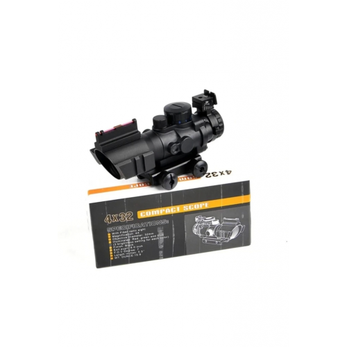 Spıke 4x32 Kırmızı Işıklı Dürbünü 4x32 Spıke 4x32 Kırmızı Işıklı Dürbünü 4x32