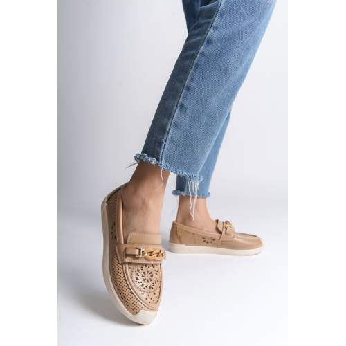 Lisinya948  Bağcıksız Ortopedik Rahat Taban Çiçek Desenli Babet Ayakkabı KT Ten Lisinya948  Bağcıksız Ortopedik Rahat Taban Çiçek Desenli Babet Ayakkabı KT Ten