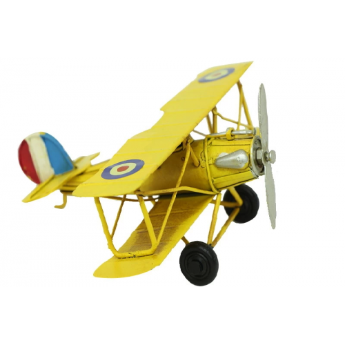 Vintage Tasarım Dekoratif Metal Uçak Çift Kanatlı Vintage Tasarım Dekoratif Metal Uçak Çift Kanatlı