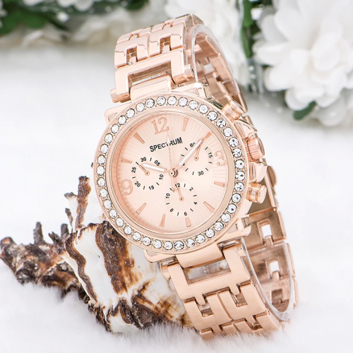 Zarif Ve Şık Özel Tasarım Zirkon Taşlı Metal Bayan Kol Saati (rose) Zarif Ve Şık Özel Tasarım Zirkon Taşlı Metal Bayan Kol Saati (rose)