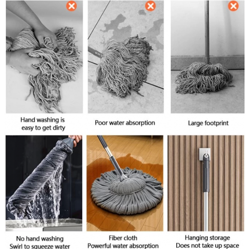 Pratik Kendinden Sıkmalı Bükümlü Paspas Yedekli Pratik Kendinden Sıkmalı Bükümlü Paspas Yedekli