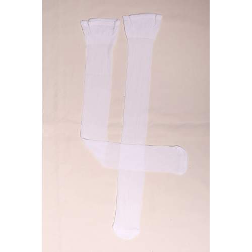 Dantelsiz Jartiyer Çorabı Beyaz Dantelsiz Jartiyer Çorabı Beyaz