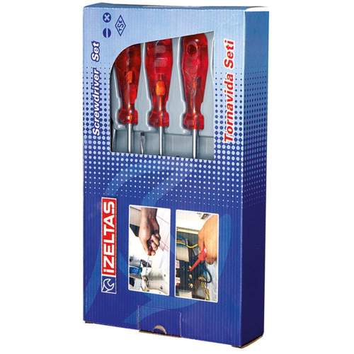 İzeltaş 4120 Yıldız Tornavida Seti 6 Parça Kraft İzeltaş 4120 Yıldız Tornavida Seti 6 Parça Kraft