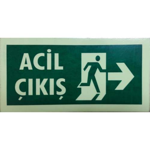 Acil Çıkış Uyarı Levhası 12,5x25 KOD: DEK FL 940 Acil Çıkış Uyarı Levhası 12,5x25 KOD: DEK FL 940
