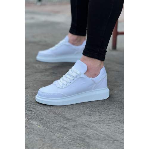 Beyaz Kot Kumaş Erkek Casual Ayakkabı Beyaz Kot Kumaş Erkek Casual Ayakkabı