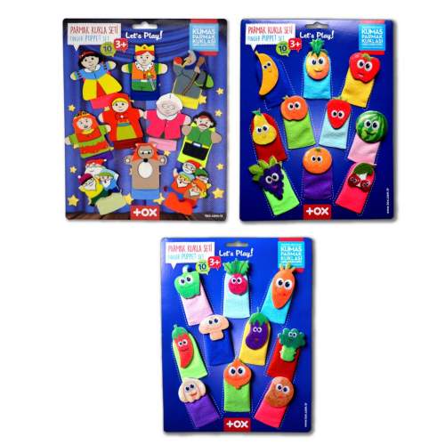 3 Set - 30 Parça Masal Kahramanları, Meyveler ve Sebzeler Parmak Kukla 3 Set - 30 Parça Masal Kahramanları, Meyveler ve Sebzeler Parmak Kukla