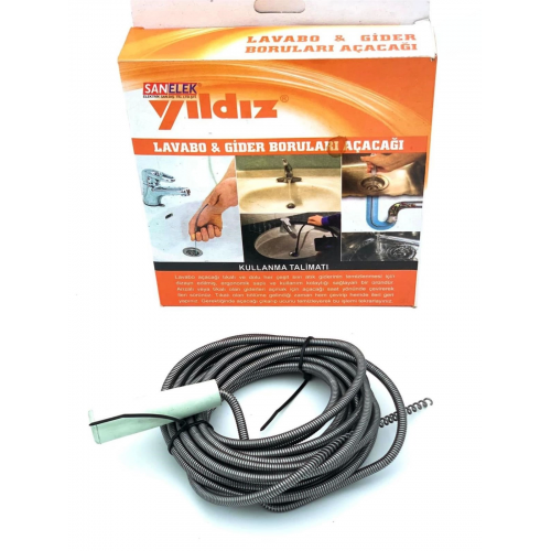 Lavabo Ve Gider Boru Açacağı Lavabo Tıkanıklık Açma Sustası 3 Metre
