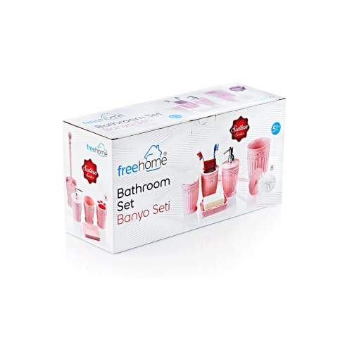Banyo Dekorasyon Seti Sultan Kabartma 5li Set Banyo Dekorasyon Seti Sultan Kabartma 5li Set