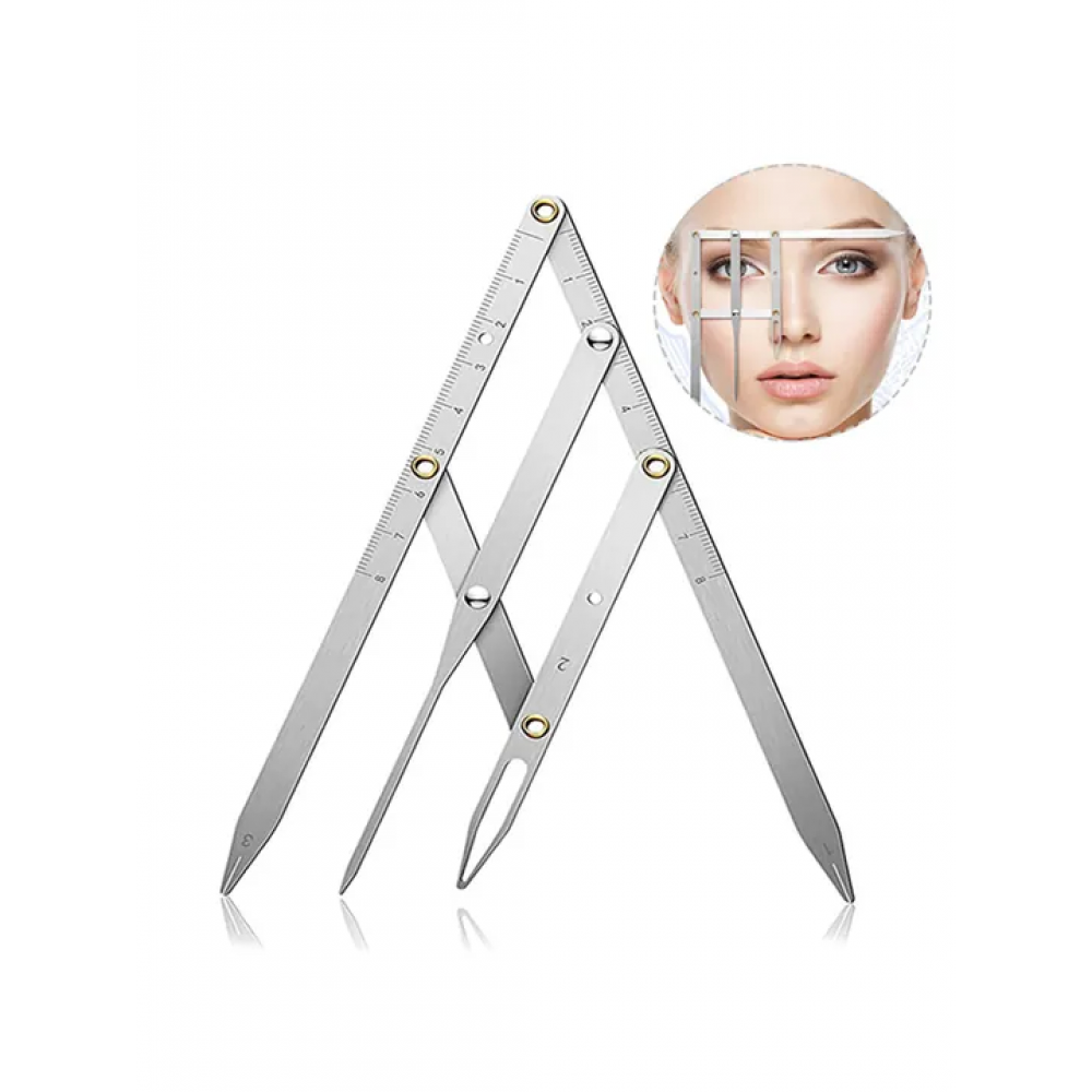 Microblading Simetrik Ve Estetik Kaş Ölçüm Cetveli, Kalıcı Makyaj Altın Oran Pergeli 275