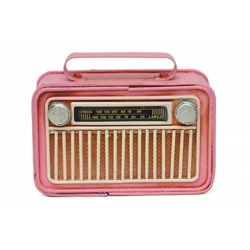Vintage Tasarım Dekoratif Metal Radyo