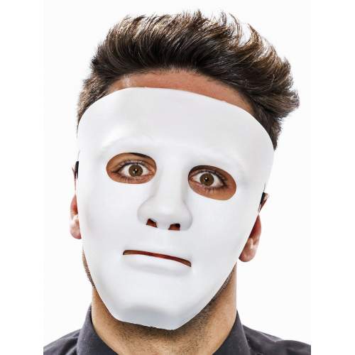 Beyaz Renk Hip Hop Anonim Jabbawockeez Dans Maskesi 18x19 cm Beyaz Renk Hip Hop Anonim Jabbawockeez Dans Maskesi 18x19 cm
