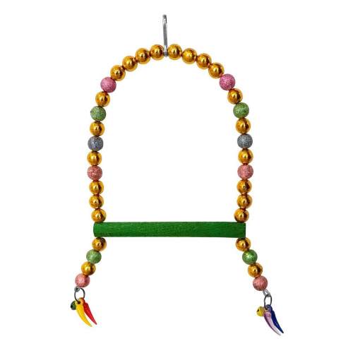 Renkli Boncuklu Ve Parlak Taşlı Kuşu Salıncağı 10-16 cm Renkli Boncuklu Ve Parlak Taşlı Kuşu Salıncağı 10-16 cm