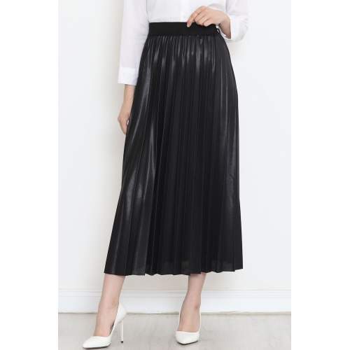 Pileli Etek Siyah Pileli Etek Siyah