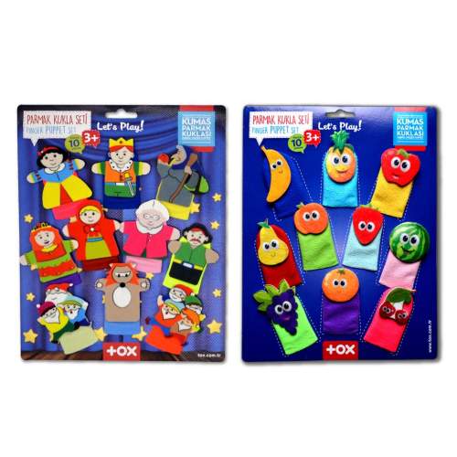 2 Set - 20 Parça  Masal Kahramanları ve Meyveler Parmak Kukla 2 Set - 20 Parça  Masal Kahramanları ve Meyveler Parmak Kukla