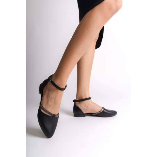 Lisinya948  Tokalı Ortopedik Rahat Taban Taş Detaylı Kadın Babet Ayakkabı ST Siyah Lisinya948  Tokalı Ortopedik Rahat Taban Taş Detaylı Kadın Babet Ayakkabı ST Siyah