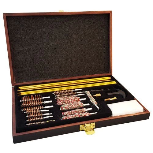 -27parça Ahşap Kutu Evrensel Tabanca Temizleme Seti -27parça Ahşap Kutu Evrensel Tabanca Temizleme Seti