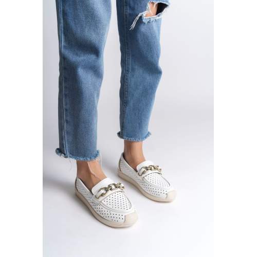 Lisinya948  Bağcıksız Ortopedik Rahat Taban Kalp Desenli Babet Ayakkabı KT Beyaz Lisinya948  Bağcıksız Ortopedik Rahat Taban Kalp Desenli Babet Ayakkabı KT Beyaz