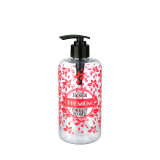 Şeffaf Sıvı Sabunluk Yuvarlak Plastik Pompalı 500 ML