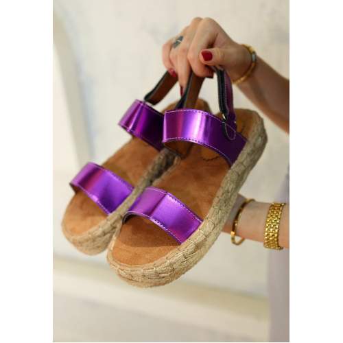 Mor Cilt Cırt Cırtlı Sandalet Mor Cilt Cırt Cırtlı Sandalet