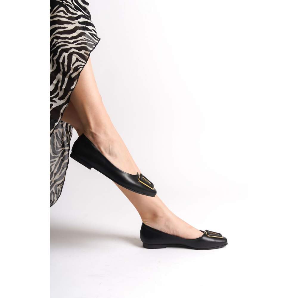 Lisinya948  Bağcıksız Ortopedik Rahat Taban Toka Detaylı Kadın Babet Ayakkabı ST Siyah Lisinya948  Bağcıksız Ortopedik Rahat Taban Toka Detaylı Kadın Babet Ayakkabı ST Siyah