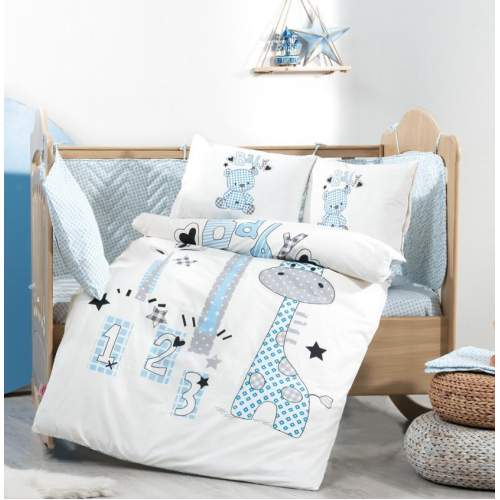 Buddy Mavi Poplin Bebek Nevresim Takımı Buddy Mavi Poplin Bebek Nevresim Takımı